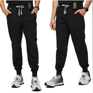 FIGS Technical Collection Tansen Jogger Scrub Pants Black Size Medium